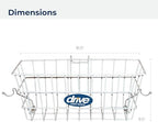 Drive Medical 10200B Walker Basket, Basket for Folding Walker with Cup Holder, White