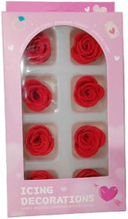 Edible Candy Red Rose Dessert Sugar Sprinkles Party Cookie DIY Cake Cupcake Topper Icing Frosting Decoration Valentine Supplies