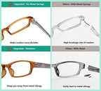 Eyekepper 5-Packs Metalless Design Reading Glasses for Women Screwless Spring Hinges Ladies Readers +2.5