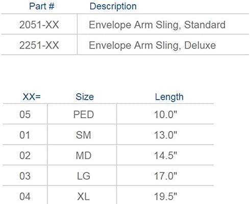 United Ortho 2051-04 Standard Envelope Arm Sling, X-Large
