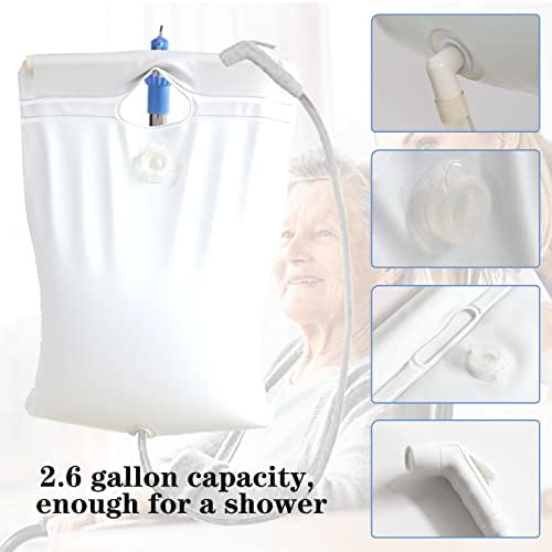 Medical Inflatable Bathtub, Portable Bed for Geriatric, Elderly, Disabled Bedridden Patients, Handicapped, Air Pump Adult PVC Bathtub with Water Bag Air Pillow, Bath in Bed (Double Layer)