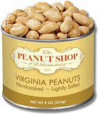 The Peanut Shop Handcooked Lightly Salted Virginia Peanuts - Gift Pack of 2, 9 oz. Tins by Lyza's Sweets & Treats