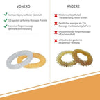 14 Pieces Spiked Sensory Rings (10 Acupressure Rings, 4 Bracelets), Spiked Finger Acupressure Sensory Rings for Teens, Adults, Stress Relief Bracelets and Finger Rings, Gold and Silver