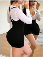 Milumia Women's Sexy Cosplay Lingerie Sheer Mesh Long Sleeve Shirt Suspender Dress Set