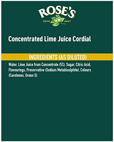 Rose's Lime Juice Cordial Fruit Juice Bottle, 1 Litre