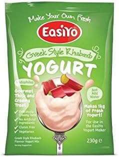 Easiyo Greek & Rhubarb Premium Yoghurt Mix 230g (Pack of 2)