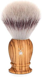 MÜHLE Classic Olive Wood Large Silvertip Fiber Shaving Brush - Synthetic Luxury Shave Brush for Men, Rich Lather
