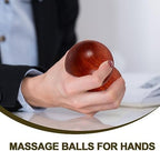 Healifty Rosewood Hand Exercise Ball 2 Inch Wooden Muscle Stretch Ball for Hand Therapy Finger Strengthening and Stress Relief