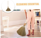 Didiseaon Natural Handmade Grass Broom with Wooden Handle Traditional Vietnamese Sweeping Broom for Efficient Floor Cleaning Courtyard Garage Lobby Garden Ideal for Carpet and