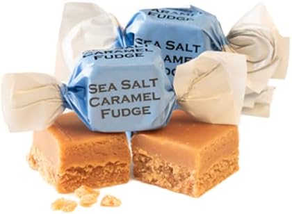 Gardiners of Scotland Handmade Fudge, Steven Brown - Lizzie McCoo Salted Caramel Fudge 7 Ounce Square Tin