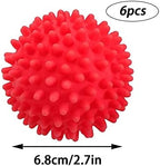 4/6/8 Pcs Dryer Ball, Dryer Balls, Tumble Dryer Balls, Fluffier Balls, Reusable Dryer Balls Underwear (Color : Rot, Size : 6 PCS)