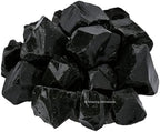 Amazing Gemstone Black Obsidian Rock Crystals and Healing Stones, Natural Raw for Tumbling and DIY, Obsidiana Negra Original (2 Pieces)