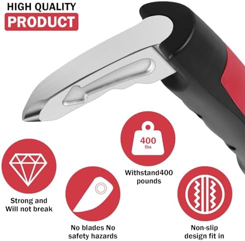Car Handle Assist for Elderly, 2 Pack Handicap Car Door Assist Handle 3 in 1 Multifunction Portable Car Assist Handle for Safe Entry/Exit Car for Elderly, Seniors, Handicapped (Red)