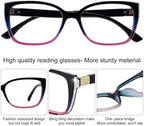 OCCI CHIARI Fashion Reading Glasses for Women 1.25 Oversized Readers 0 1.0 1.25 1.5 1.75 2.0 2.25 2.5 2.75 3.0 3.5 4.0 5.0 6.0 (Black-Purple,1.25+)