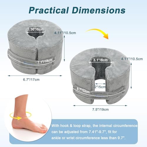 Foot Elevation Pillow Ankle Protector Support Elevated Foot Heel Pillow Elevator Feet Foam Wedge Leg Rest Post Surgery Pillow Bed Pressure Sore Cushion Elevating Broken Ankle Heel Protection (1 PCS)