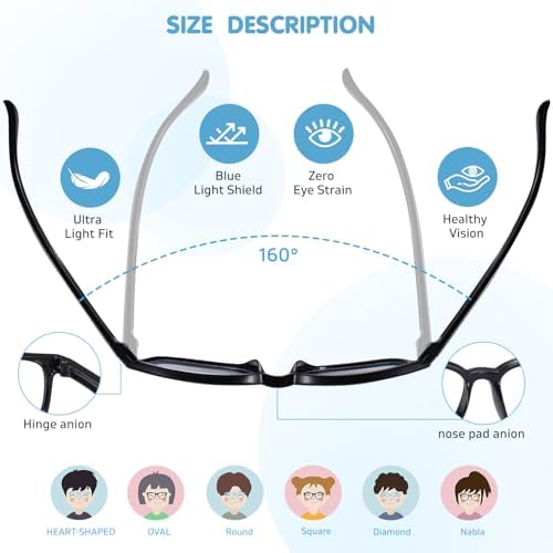 CHEERS DEVICES Blue Light Blocking Glasses for Kids Boys Girls Teens - Computer Glasses with Unbreakable Frame and Anti-Glare