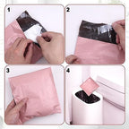 Terdey Sanitary Napkin Disposal Bag, Self Sealing Privacy Protection Sanitary Tampons Bag with Zipper, Pink 202 PCS