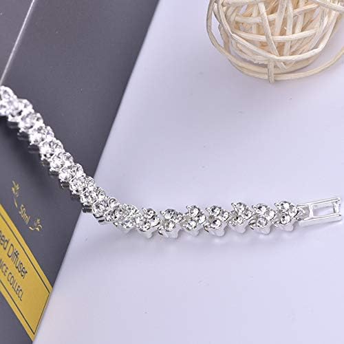 Fuqimanman2020 Cubic Zirconia Tennis Bracelet Elegant Crystal Bracelet Rhinestone Bling Bangles Birthday Holiday Gifts for Women