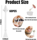 Hair Remover 60 Pcs Nose Wax Sticks for Nostril Nasal Cleaning Ear Hair Removal, User-Friendly & Safe Premium ABS Non-Toxic Effective Depilation