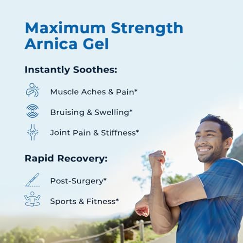 VitaMedica Arnica Gel Plus 15 Healing Plant Compounds, Extra Strength Formula for Bruising, All-Natural Plant-Based Topical Gel, 2-Pack