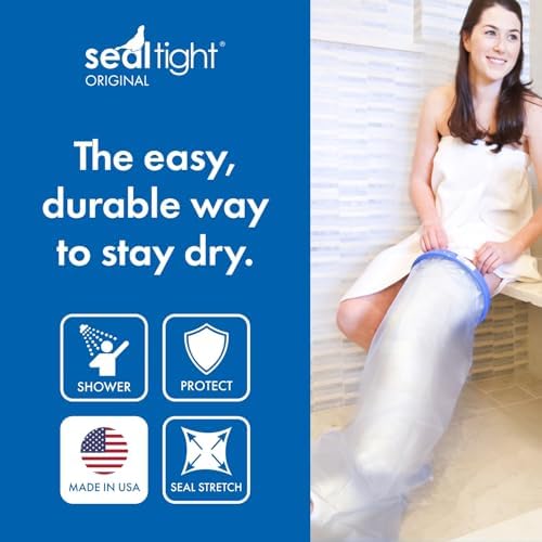 Brownmed - Seal-Tight Original Cast & Bandage Protector - Waterproof Adult Leg Cast Cover for Shower & Swimming - Foot Cover & Shower Bag for Leg Cast - Adult Long Leg