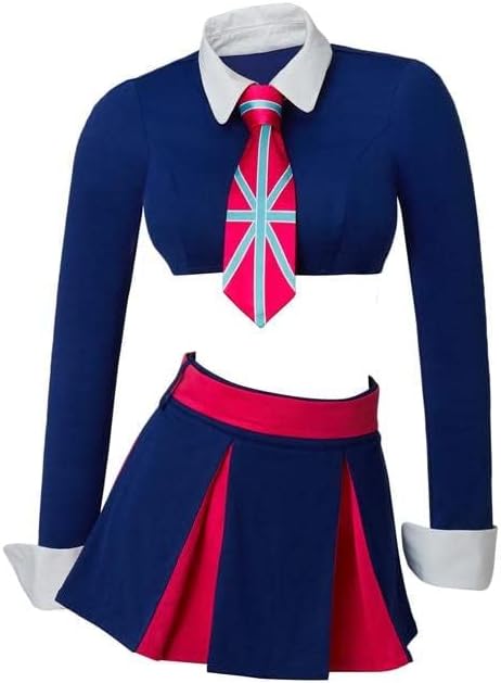 MelangCos Fook Who Cosplay Fook Mi&Yu Twins Costume Women's Crop Top Mini Skirt Cheerleading Outfit