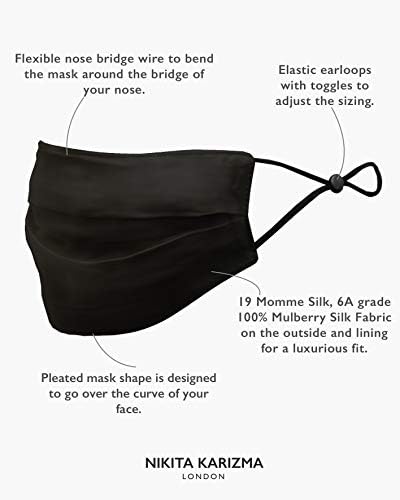 KARIZMA Beverly Hills Silk Face Mask Collection Pack. Fashionable Designer Face Mask for Women. Real Mulberry Silk Masks