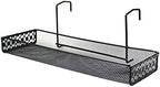 Chris.W Metal Succulent Planters Hanging Container Garden Mini Flower Pot Holder for Wall, Balcony, Patio or Porch Fence Railing Shelf Under 1.7” Wide Poolside Storage Basket(Black)