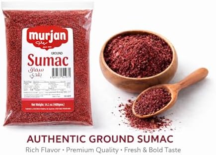 Murjan Fresh Fine Grade Turkish Sumac Spice Powder 14 oz| 400 grams| | Ground Sumac Berries| Turkish Sumac , Middle Eastern Sumac Spices