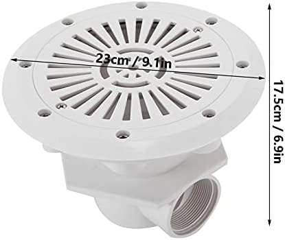 Plastic Pool Main Drain Floor Drain, Replacement Floor Drain Cover Cleanable Sturdy Floor Drain for Swimming Pools Accessary