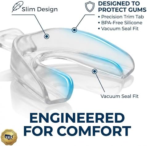 Teeth Whitening Trays Moldable 4 Dental Trays 2 Retainer Case Teeth Trays for Tooth Whitening Gel Compatible with Opalescence Teeth Whitening Gel