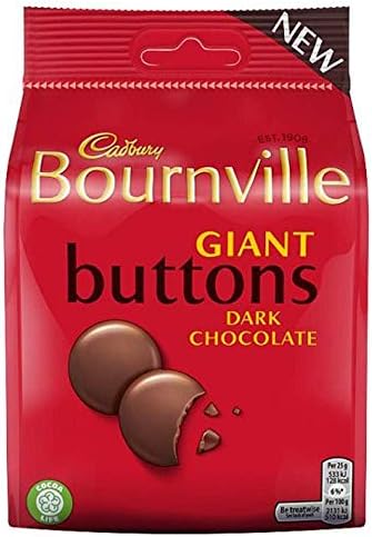 Cadbury Bournville Giant Buttons 110g (Pack of 2)
