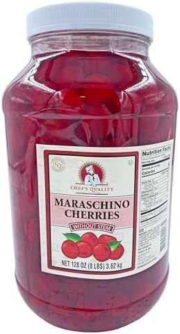 Chef's Quality: Maraschino Cherries No Stem 1 Gallon
