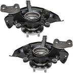 Detroit Axle - Front 2pc Steering Knuckles for Lexus RX330 RX350 RX400h Toyota Highlander, 2 Steering Knuckles & Wheel Hub Bearings Replacement