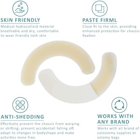 20PCS Ostomy Barrier Strips, Elastic Hydrocolloid Skin Barrier Tape for Colostomy & Ileostomy Care – Universal Ostomy Supplies for Secure Seal & Leak Prevention