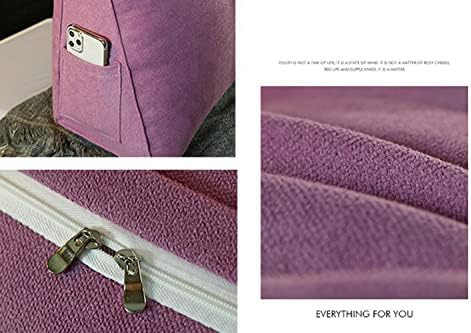 Reading Wedge Pillow Headboard Cushion Removable Triangle Waist Cushions, for Sofa Bed Office Chair Rest Pad, Microfiber Reading Pillows,G,60x50x20cm