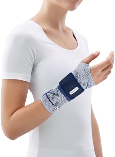 Bauerfeind - ManuTrain - Wrist Support - Relieves Strain and Stabilized During Movement - Right Wrist - Size 3 - Color Titanium