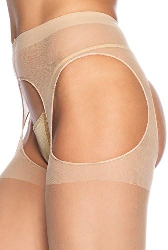 Leg Avenue Womens High Waist Sheer Suspender Pantyhose Stockings