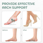 Arch Support Inserts Flat Feet - Welnove 8-Pair Gel Arch Support Insoles for Plantar Fasciitis, Foot Pain Fatigue Relief - Soft Heel Pads Adhesive Fit Most Shoes, Men Women, 0.47" Height