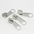 Leekayer 50PCS #5 Shiny Silver Pulls for Nylon Coil Zippers Metal Zipper Sliders for Jacket Luggage Purses Bags Bulk(Chrome) Brass Slider for Zipper