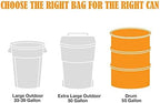 HDX 55 Gallon Clear Heavy-Duty Flap Tie Drum Liner Trash Bags (40-Count)
