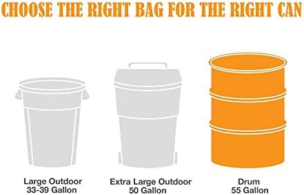 HDX 55 Gallon Clear Heavy-Duty Flap Tie Drum Liner Trash Bags (40-Count)