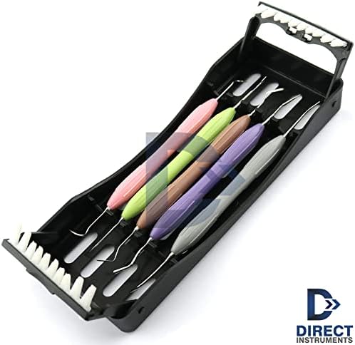 Dental Composite Filling Instruments Restorative Silicone Handle With Cassette (Set of 5)