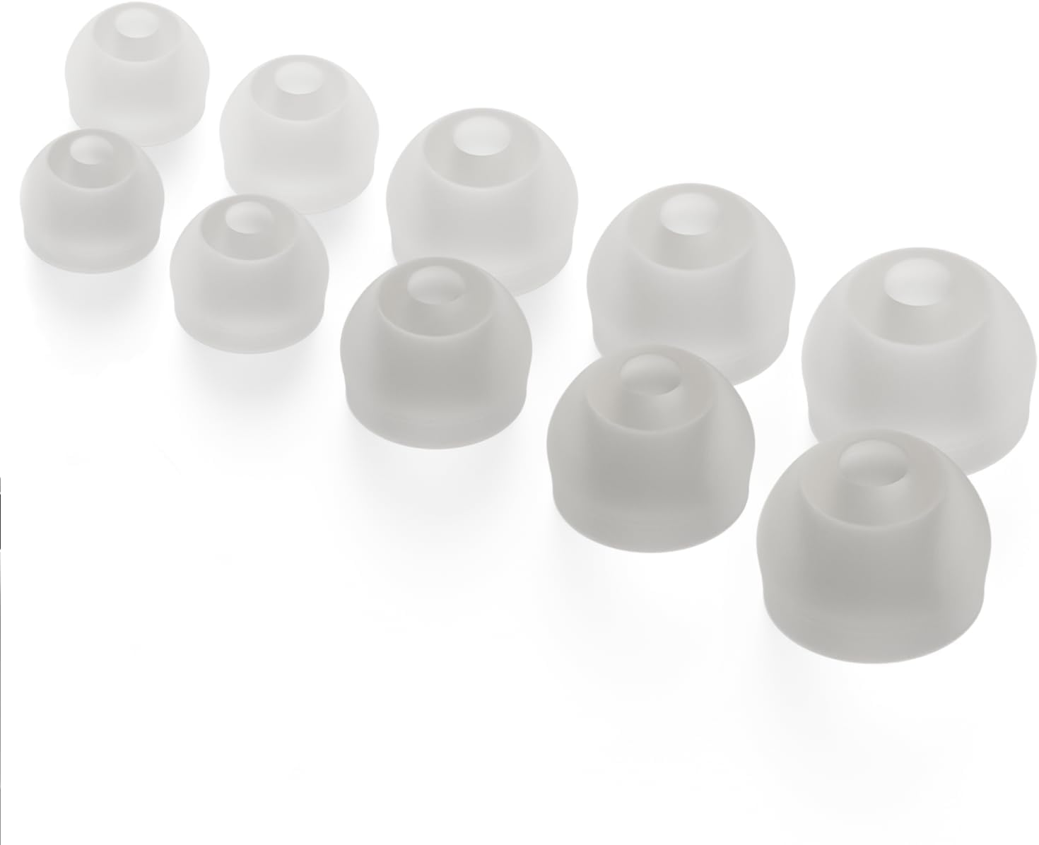 CURVD Earplug Replacement Tips Set, 5 Pairs XXS/XS/S/M/L, Noise Reduction Earbud Replacement Tips Soft Flexible Silicone Eartips Including XXS for the Smallest Ears, Earphones & Ear Buds (Cloud)