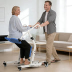 Stand Assist Lift – Sit to Stand Patient Transfer Chair for Elderly & Disabled, 400 lbs Capacity Lift Aid with Adjustable Height – Home & Nursing Care Mobility Support,Blue