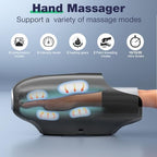 SKRFORM Hand Massager with Heat and Compression, Hand Massage for Arthritis and Carpal Tunnel Relief, 6 Modes Pressure Point Therapy, Blowing Wrist Massager, Finger & Palm Kneading, Gifts for Mom Dad