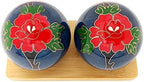 Top Chi Peony Baoding Balls with Bamboo Stand (Large 2 Inch)