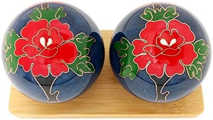 Top Chi Peony Baoding Balls with Bamboo Stand (Large 2 Inch)
