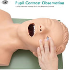 Skeleton Models PVC Oral Nasal Intubation Manikin with Tooth Alert Device Simulator Airway Management Trainer Intubation Head Teaching Teaches,Nursing Mannequin