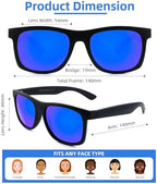 Full Reader Sunglasses Women Men, Womens Mens Reading Sun Glasses Mirroed Pink Blue Lenses Outdoor Not Bifocal Mirrored Blue, 2.5